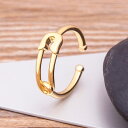 【クーポン利用で3760円】 ブローチ 指輪 リング ゴールド レディース 女性 オリジナル デザイン 贅沢 アジャスタブル ジュエリー カラー ペーパークリップ オープニング 指 フィンガー ファイン パーティ ギフト