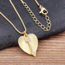 【送料無料】 ペンダント ネックレス ラインストーン ゴールド コッパー カッパー ハート LOVE レディース 女性 ファッション ロマンチック キューピッド...