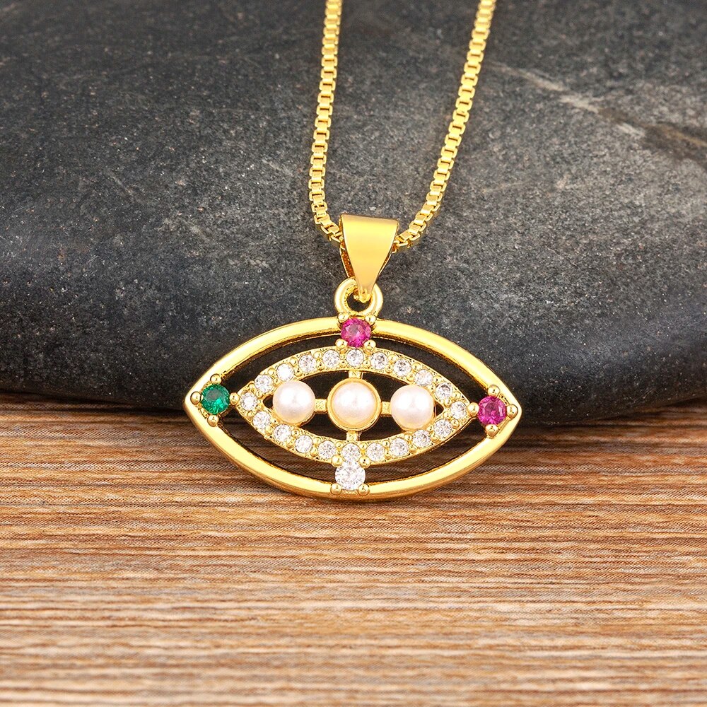 【送料無料】 ペンダント ネックレス ゴールド コッパー チェーン カッパー 銅 レディース 女性 ファッション プレート ファティマ ハンド 悪 エビル 目 ...