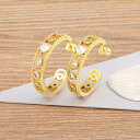 【クーポン利用で4740円】 ペンダント ピアス ゴールド サークル ハート フープ レディース 女性 トップ 品質 カラー 軟骨 耳 イヤー ジュエリー