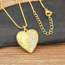 【送料無料】 ペンダント ネックレス ゴールド チェーン ハート LOVE レディース 女性 シャイニー ジルコン Love ネック プレート 13 スタイル ...