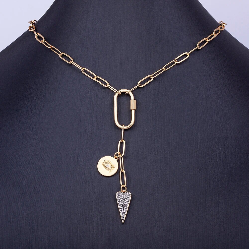 【送料無料】 ペンダント ネックレス クリスタル ラウンド トルコ ハート レディース 女性 トップ 品質 ジルコン 象眼細工 悪 エビル 目 アイズ 形 シェ...