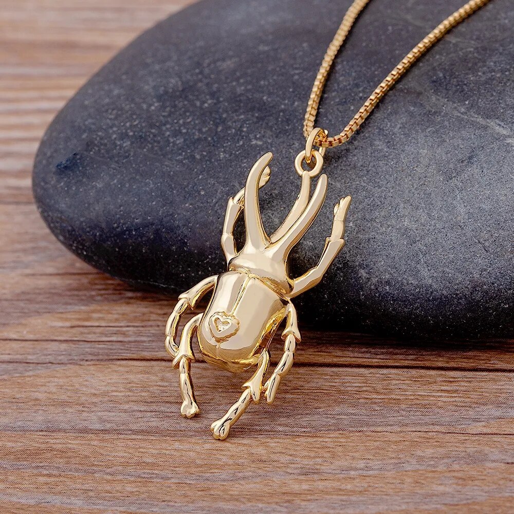 【送料無料】 チョーカー ペンダント 動物 アニマル カブトムシ インセクト チェーン 昆虫 レディース 女性 メンズ 男性 ファッション ビートル カブト虫 ...