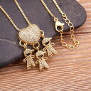 【送料無料】 ペンダント ネックレス ジルコニア ハート ピック LOVE レディース 女性 家族 ファミリー Love ママ お父さん DAD 息子 娘 ガー...