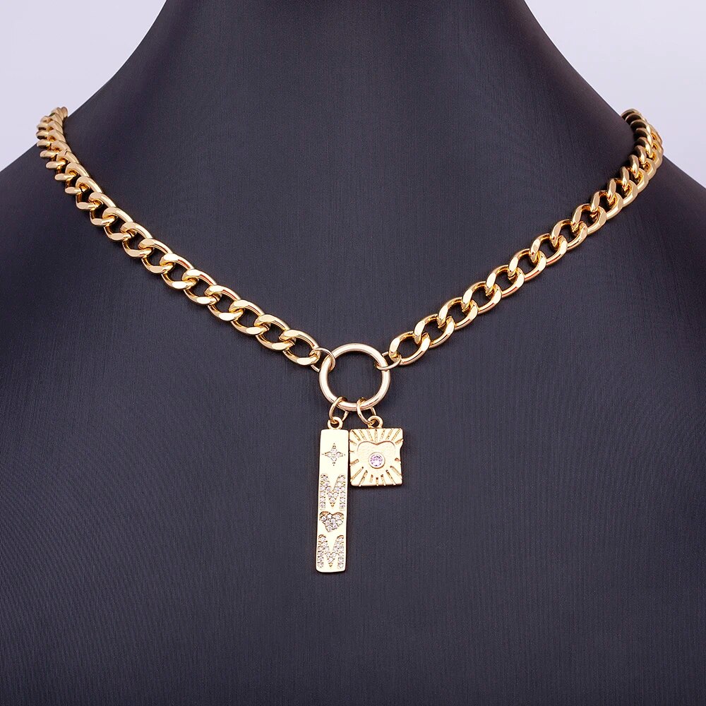 【送料無料】 ペンダント ネックレス クリスタル ハート レディース 女性 ライト 贅沢 ジルコン 幾何学 象眼細工 形 シェープ 輝く ママ レター クリエイ...