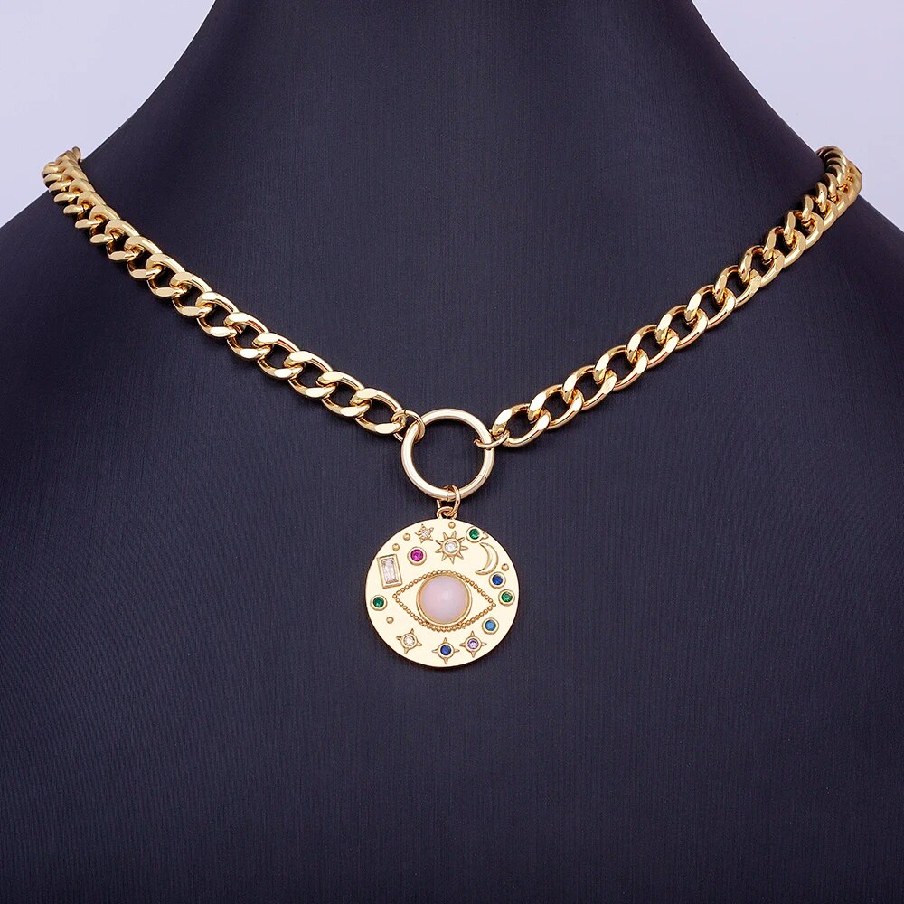 【送料無料】 ペンダント ネックレス ラウンド トルコ パール 真珠 レディース 女性 絶妙 ジルコン 悪 エビル 目 アイズ 象眼細工 ファッショナブル チャ...