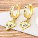 【送料無料】 ペンダント ピアス レインボー ドロップ レディース 女性 クラシック ファッション 虹 ジルコン カラフル 幾何学 ベスト マザー 日 誕生日 ...