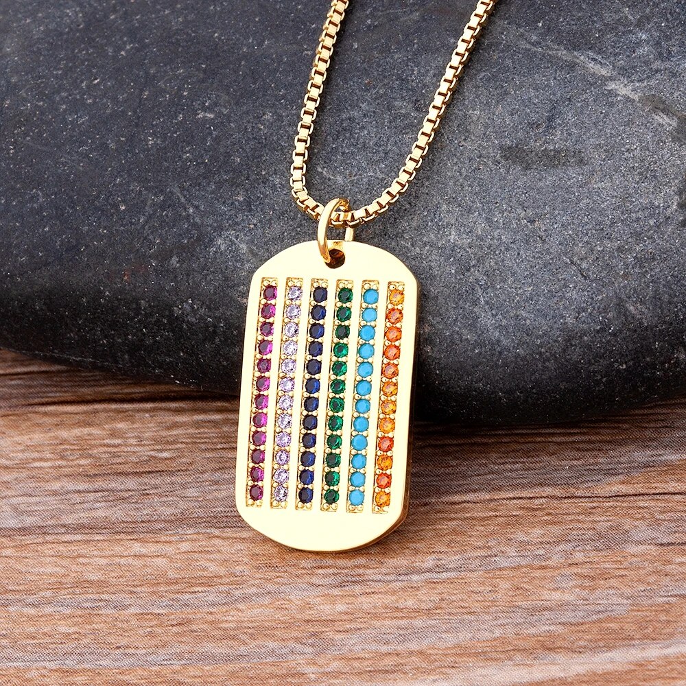 【送料無料】 ペンダント ネックレス ビンテージ コッパー スクエア チェーン シンプル カッパー 銅 テニス レディース 女性 デザイン 四角 ジルコン 眩し...