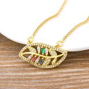 【クーポン利用で4230円】 ペンダント ネックレス レインボー ジルコニア コッパー カッパー 銅 木 ウッドの葉 リーフ 木の葉 レディース 女性 トップ ...