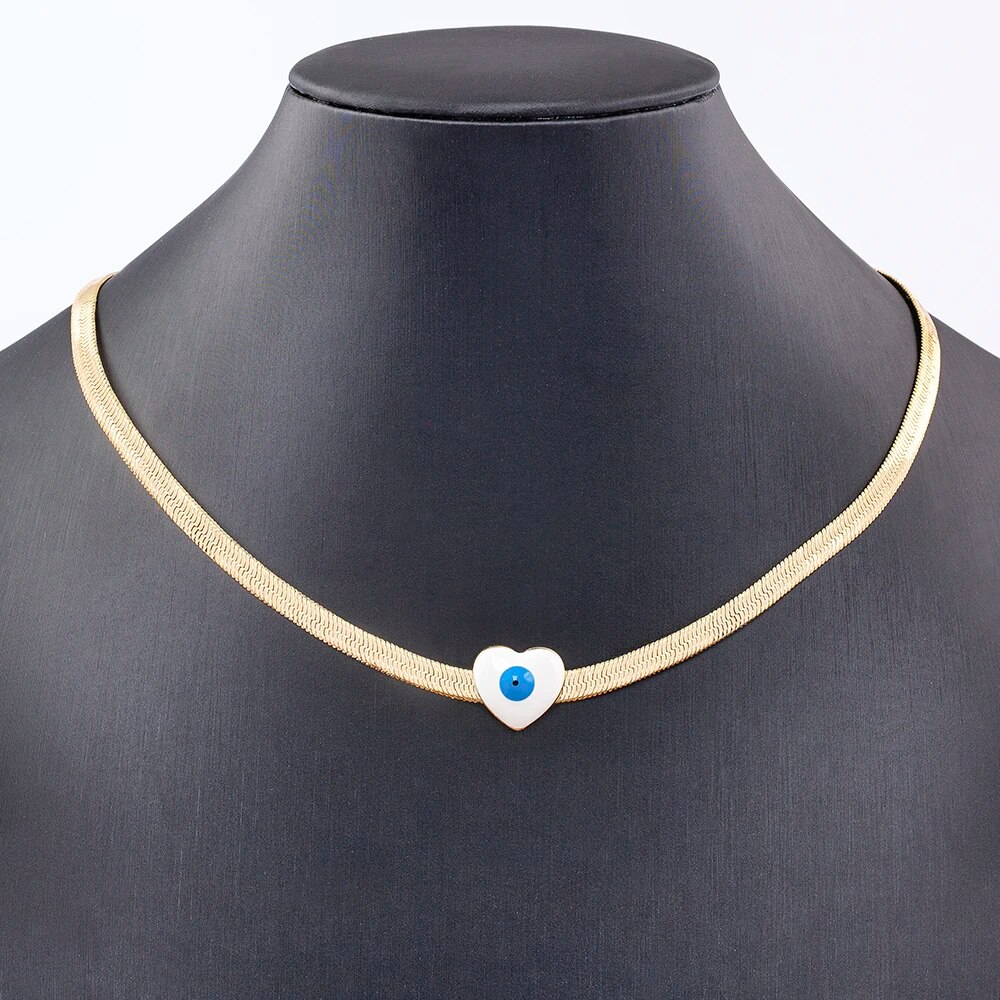 【送料無料】 ネックレス ビンテージ 星 スター シンプル ハート シェル レディース 女性 ファッション 貝殻 デザイン パーソナリティ 悪 エビル 目 アイ...