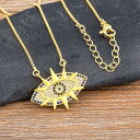 【送料無料】 チョーカー ペンダント ネックレス ビンテージ ゴールド チェーン レディース 女性 ファッション ジルコン 悪 エビル 目 アイズ プレート ジ...