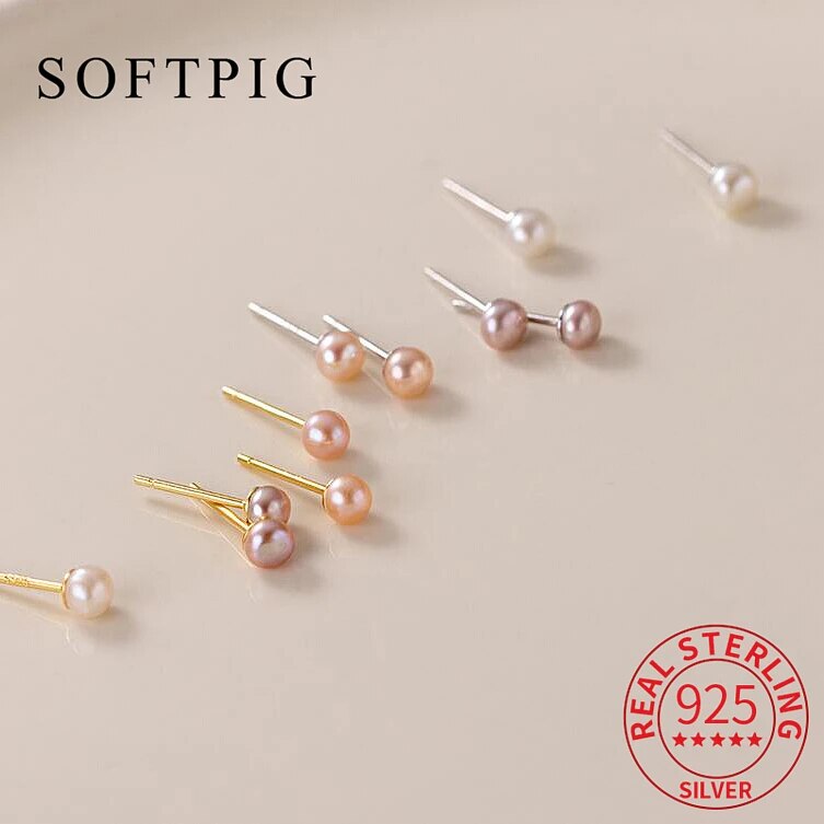 【送料無料】 ピアス シルバー ラウンド パール 真珠 リング レディース 女性 リアル 925 スター 星リング スタッド ファッション クラシック ファイン ジュエリー ミニマリスト アクセサリー(4)