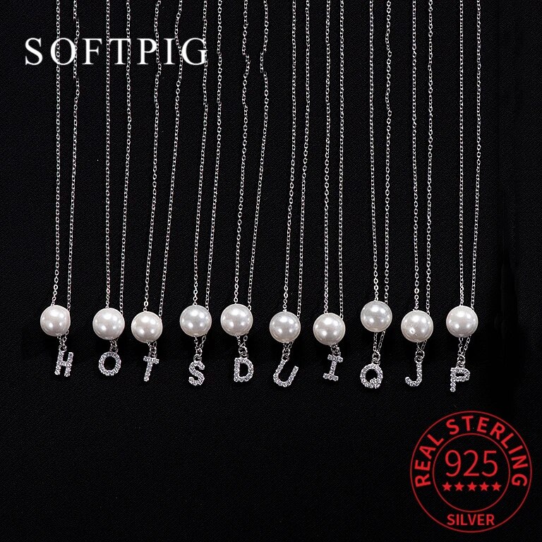 【送料無料】 チョーカー ネックレス ジルコニア シルバー パール 真珠 リング レディース 女性 リアル 925 スター 星リング ジルコン CZ 26 レター ファイン ジュエリー ミニマリスト アクセサリー