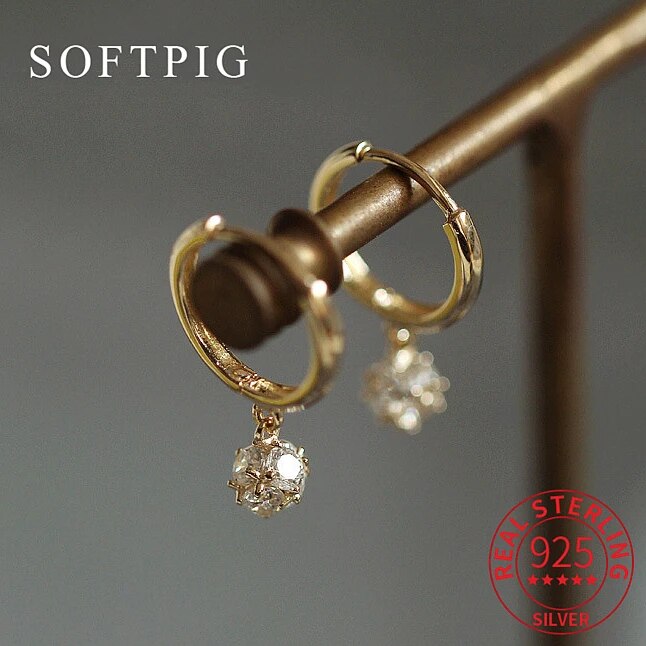 【送料無料】 ペンダント ピアス ジルコニア シルバー フープ リング レディース 女性 リアル 925 スター 星リング ジルコン ファッション 幾何学 ファイン ジュエリー ミニマリスト アクセサリー