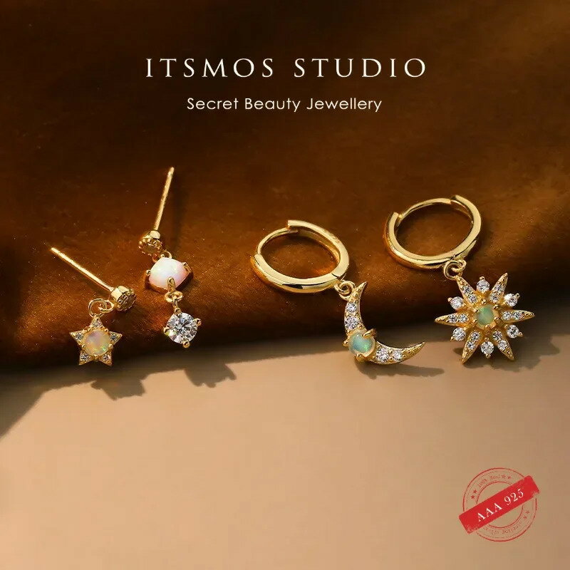 楽天FineJewelrys【送料無料】 ピアス シルバー オバール ドロップ キング フープ リング 揺れる レディース s925 スターリング ダングル オパール スモール ハギー デイリー スタッキング 多数