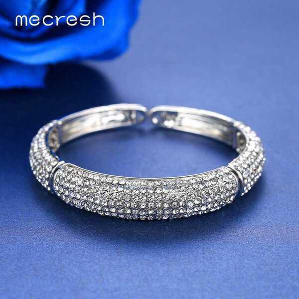 【送料無料】 バングル レディース シルバー シンプル カラー おしゃれ 大人 かわいい ブライダル ブレスレット ラインストーン ラウンド カフ 結婚式 ウェ...