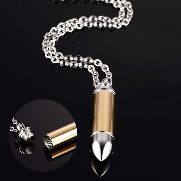 【送料無料】 ペンダント ネックレス 弾丸 ステンレス レディース 女性 メンズ 男性 おしゃれ 大人 ポ..