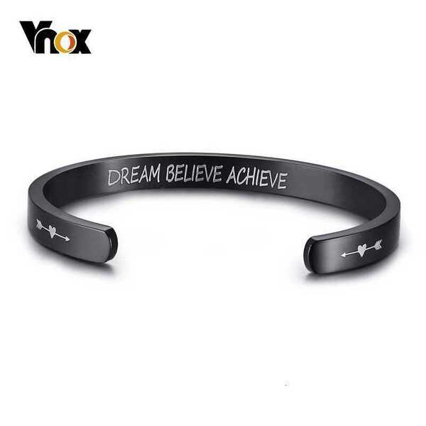 【送料無料】 バングル 黒 ブラック ハート 矢印 ステンレス レディース 女性 おしゃれ 大人 刻印 BELIEVE 夢 ブラステンレス