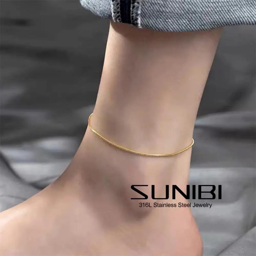 【送料無料】 アンクレット ブレスレット 動物 アニマル ステンレス チェーン レディース スチール 蛇 スネイク ヘビ アレルギー 調整可能 セクシー レッグ...