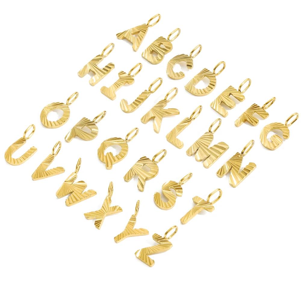 【送料無料】 ペンダント ネックレス ステンレス イニシャル ハート レディース 女性 スチール 26 レター パーソナライズ リップル ジュエリー パート チャーム アクセサリー