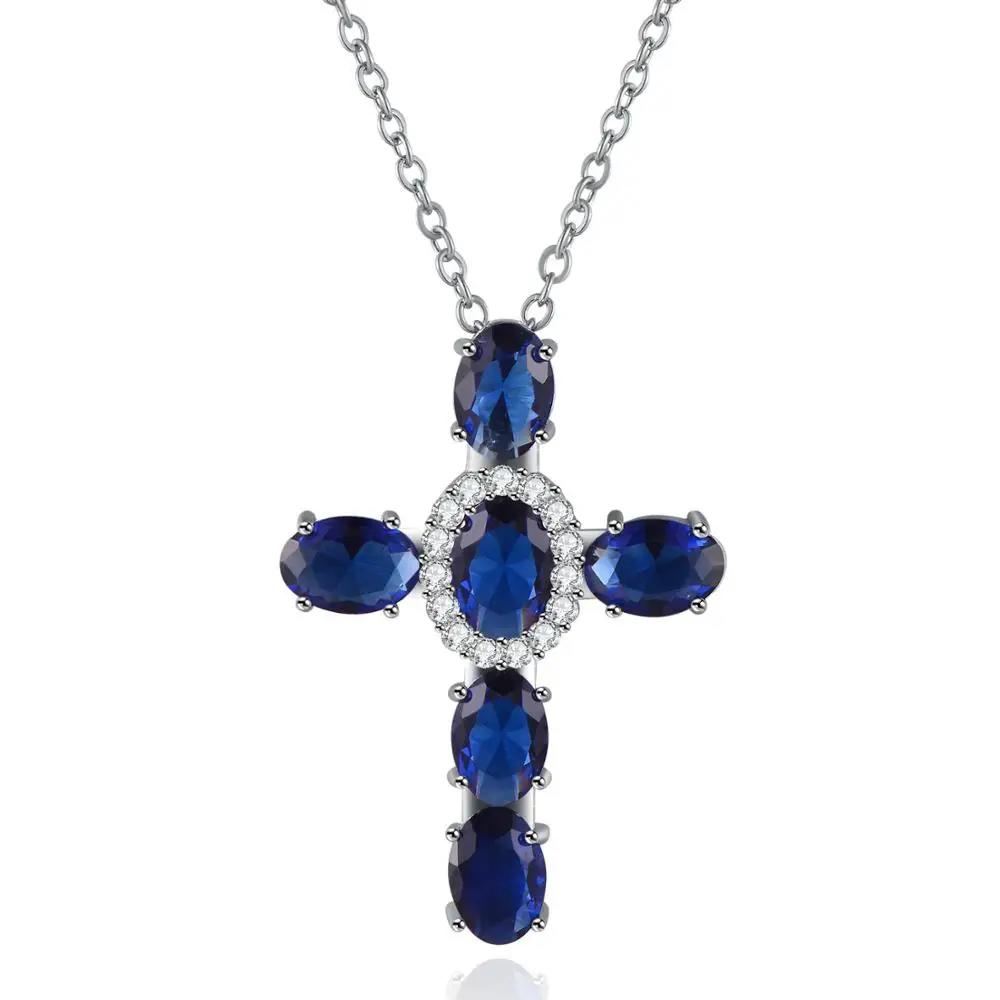 【送料無料】 チョーカー ペンダント ネックレス 黒 ブラック クリスタル 青 ブルー シルバー ピンク クロス レディース トレンド カラー CZ ジュエリー...