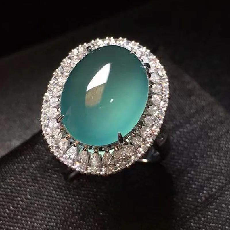 【送料無料】 指輪 リング クリスタル ビンテージ 青 ブルー シルバー レディース トレンド カラー カルセドニー ガール オープン ギフト フリー パーティ ジュエリー