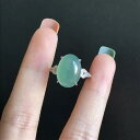 【クーポン利用で4970円】 指輪 リング 緑 グリーン クリスタル ビンテージ シルバー オバール レディース トレンド カラー オパール 合成 ローズ クオーツ ジュエリー ガール マザー