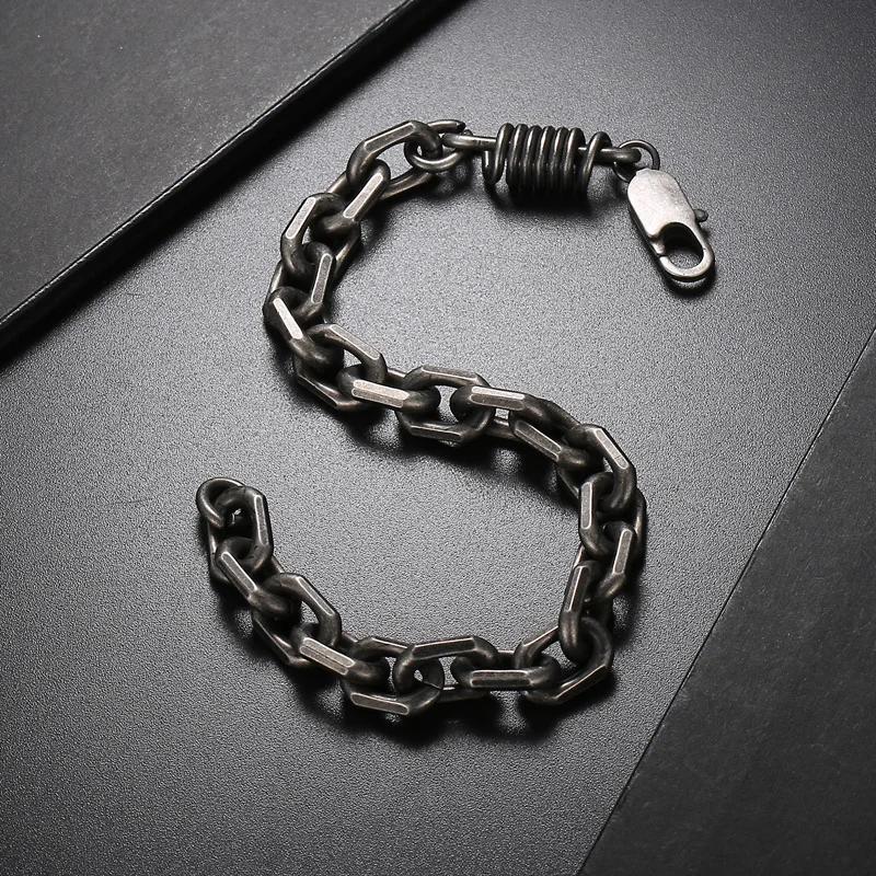 【送料無料】 ブレスレット ステンレス スクエア チェーン メンズ 四角 組み合わせ コンビネーション ハイ 品質 スチール ジュエリー ギフト 3