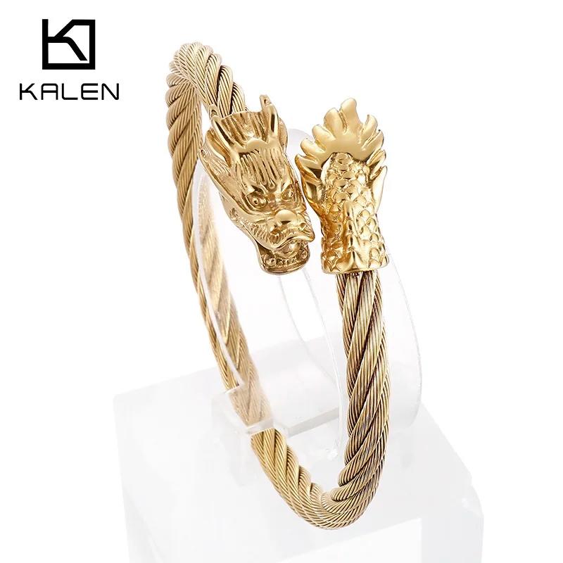 【クーポン利用で7420円】 バングル 動物 アニマル ステンレス ドラゴン チェーン ロープ メンズ シン..