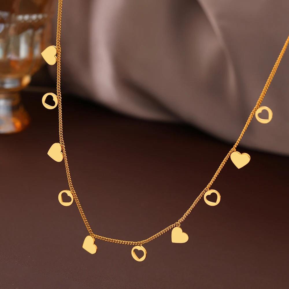 【送料無料】 チョーカー ペンダント ネックレス ステンレス チェーン ハート レディース スチール ロマンチック 気質 チャーム トレンド ジュエリー 結婚式...