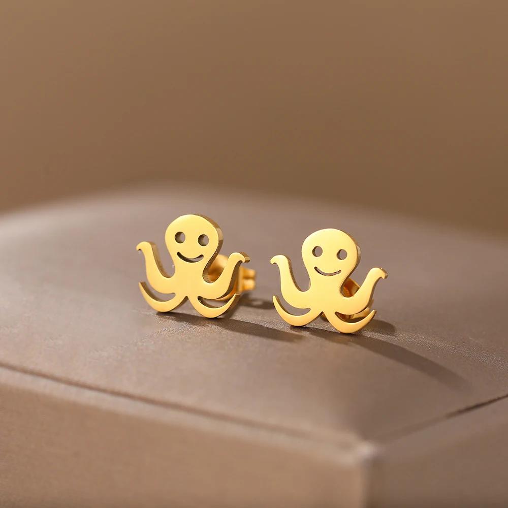 【クーポン利用で4070円】 ペンダント ピアス 動物 アニマル ステンレス 揺れる タコ レディース スチ..