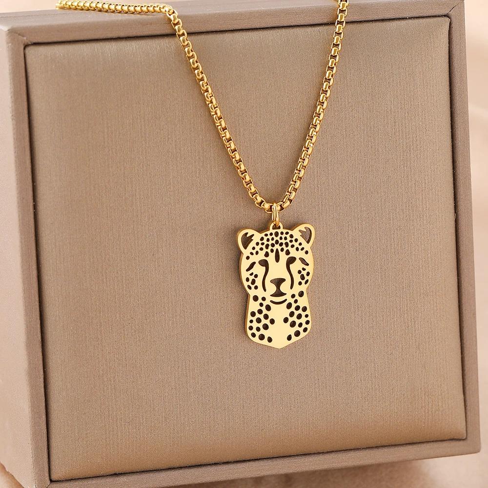 【送料無料】 チョーカー ペンダント ネックレス 動物 アニマル ステンレス チーター チェーン レディース メンズ スチール ヒップ ホップ ファッション セ...