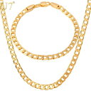 【クーポン利用で4220円】 メンズ ネックレス ブレスレット セット シンプル 大人 トレンド おしゃれ かわいい かっこいい ゴールド チェーン 流行 人気...