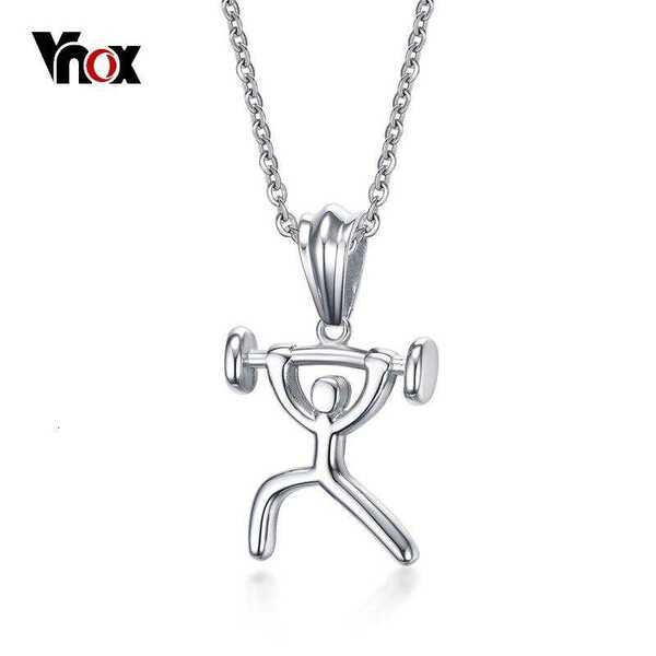 【クーポン利用で4570円】 ペンダント メンズ 男性 ネックレス チェーン おしゃれ 大人 重量挙げ ウェイトリフティング バーベル デイリー スポーツ(4)