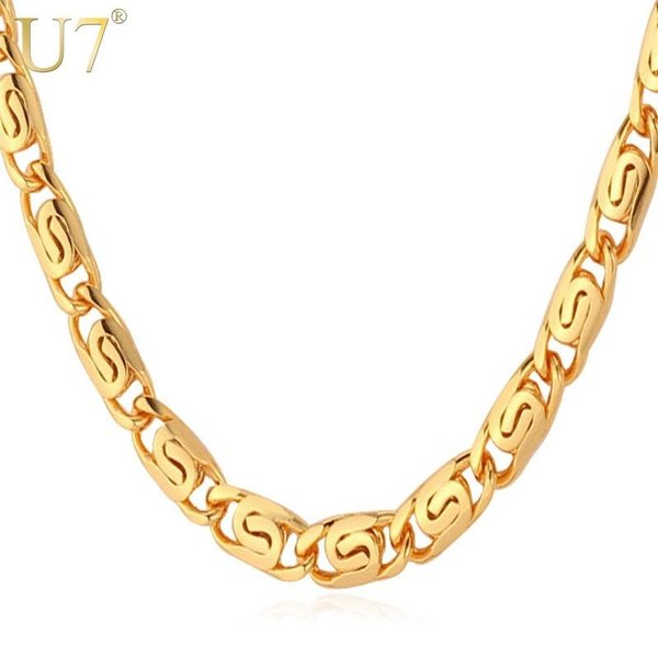 【送料無料】 ゴールド チェーン メンズ 男性ネックレス ジュエリー トレンド 人気 パーティー プレゼント 6mm 幅 ビンテージ 巻き貝 ネックレス メンズ 男性 おしゃれ 大人