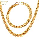 【クーポン利用で5500円】 小麦 喜平 チェーン ネックレス セット メンズ ステンレス ジュエリー 9mm 幅 ゴールド ブレスレット ウィート スピガ カ...