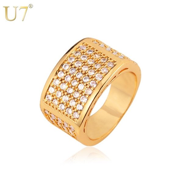 【クーポン利用で4390円】 ゴールド リング メンズ 男性 ジュエリー 高品質 ラグジュアリー キュービック ジルコニア クリスタル 結婚式 エンゲージメント バンド 指輪 14号 16号 18号 20号 23号 おしゃれ 大人