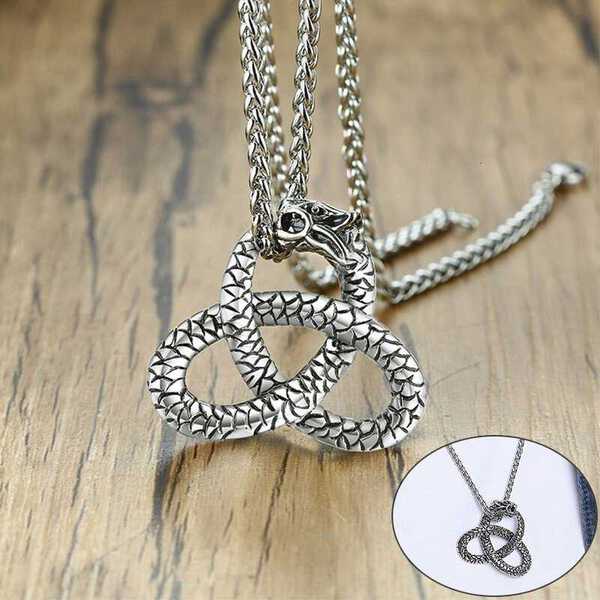 【送料無料】 ネックレス メンズ 男性 シルバー ドラゴン ステンレス おしゃれ 大人 ヒップホップ 龍 ..