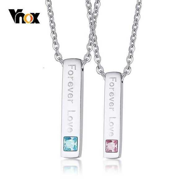 【送料無料】 ペアペンダント ネックレス ラインストーン レディース 女性 メンズ 男性 おしゃれ ペンダント Forever Love カップル フォーエバー...