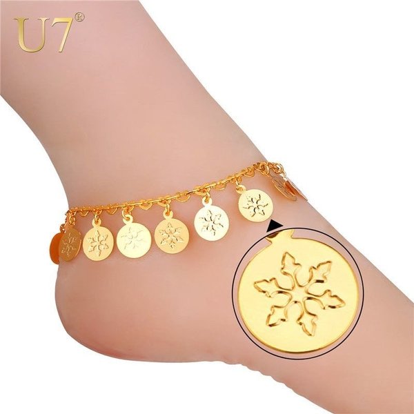 【送料無料】 サマー チャーム アンクレット ビンテージ 足 ジュエリー プレゼント ゴールド ビーチ ブレスレット 脚 雪 スノー レディース おしゃれ 大人