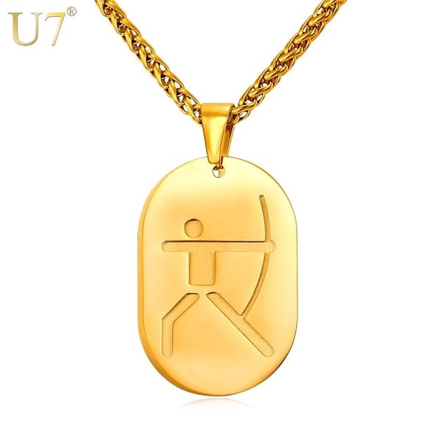 【送料無料】 ステンレス メンズ 男性ネックレス アーチェリー 弓 ゲーム スポーツ レディース 女性 ジ..