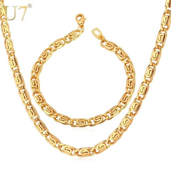 【クーポン利用で4640円】 トレンド ネックレス セット 巻き貝 チェーン ブレスレット アフリカ アフリカン 人気 メンズ ゴールド おしゃれ 大人 トレン...