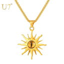 【送料無料】 レトロ シルバー ブラック 黒 ステンレス パンク ネックレス 太陽 フラワー 眼 火炎 ペンダント ジュエリー ビジュー 花 プレゼント アイ ...
