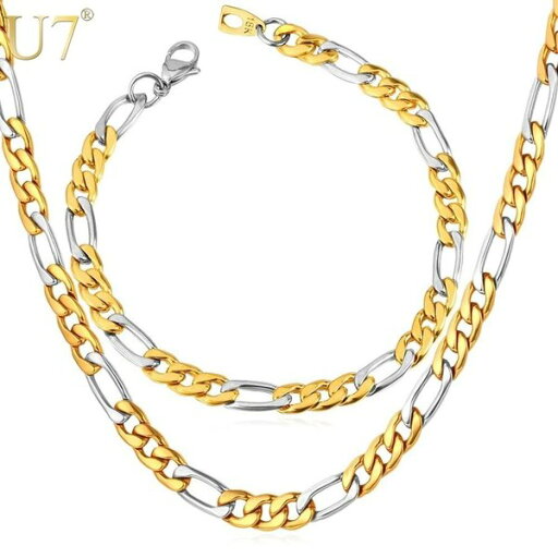 【クーポン利用で4610円】 トーン セット ステンレス フィガロ チェーン ブレスレット ネックレス ゴールド シンプル 大人 トレンド おしゃれ かわいい かっこいい メンズ 【クーポン利用で4610円】 トーン セット ステンレス フィガロ チェーン ブレスレット ネックレス ゴールド シンプル 大人 トレンド おしゃれ かわいい かっこいい メンズ
