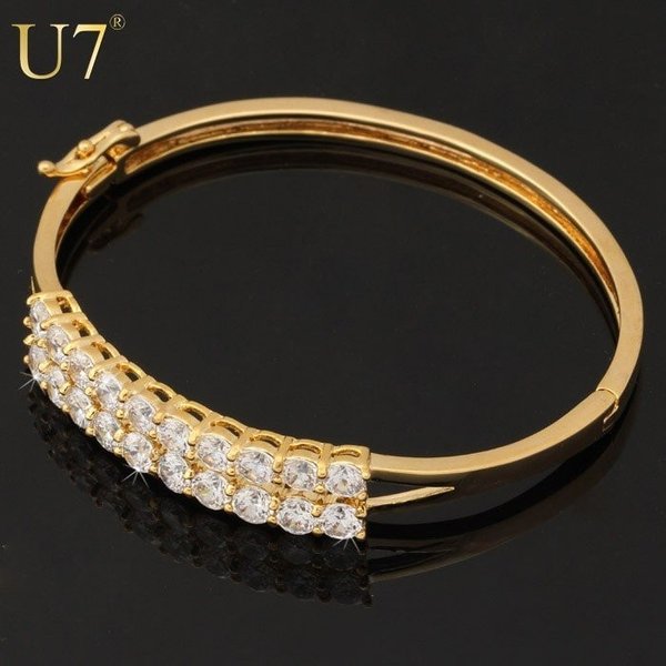 【送料無料】 キュービック ジルコニア バングル トレンド ジルコン ブレスレット 腕輪 ゴールド ジュエリー 人気 プレゼント レディース おしゃれ 大人