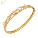 【クーポン利用で4880円】 ジルコニア トレンド シルバー ブレスレット バングル ジュエリー 人気 プレゼント レディース おしゃれ 大人 トレンディー 2 カラー /シルバー 色 流行 ギフト(4)
