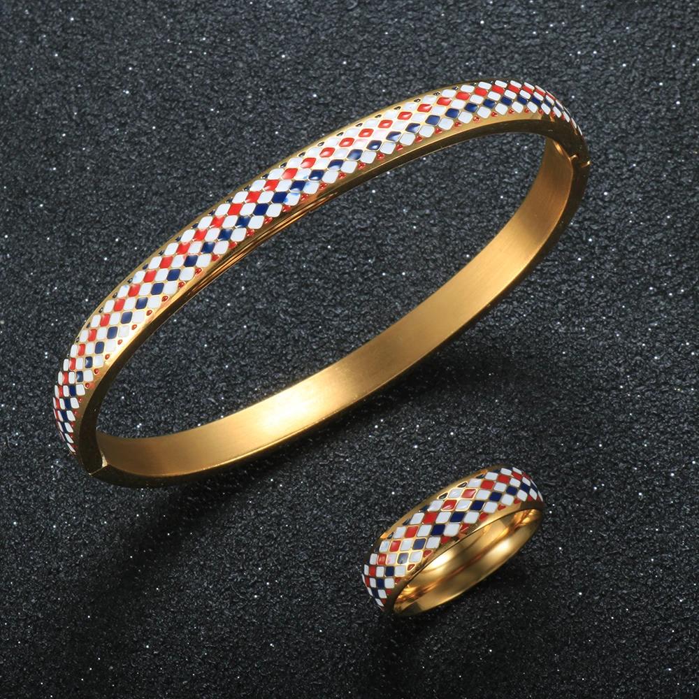 【送料無料】 バングル 指輪 リング ブレスレット フランス ブラック ピンク レディース メンズ トレン..