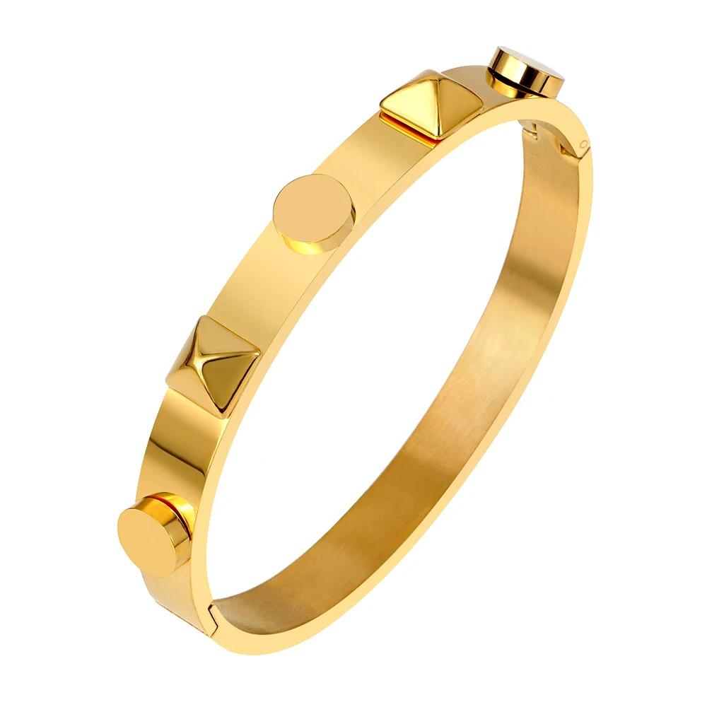 【送料無料】 バングル ブレスレット 黒 ブラック ステンレス ゴールド ラウンド カブ レディース MSX ..