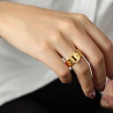 【クーポン利用で7080円】 指輪 リング ステンレス ゴールド チェーン レディース スチール OT バックル ツイスト カラー 結婚式 ウェディング 贅沢 ジュエリー カップル ギフト(4)