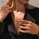 【クーポン利用で5920円】 ネックレス ステンレス ロング レディース Y 形 シェープ ラリアット スチール ミニマリスト デイリー ジュエリー エレガント